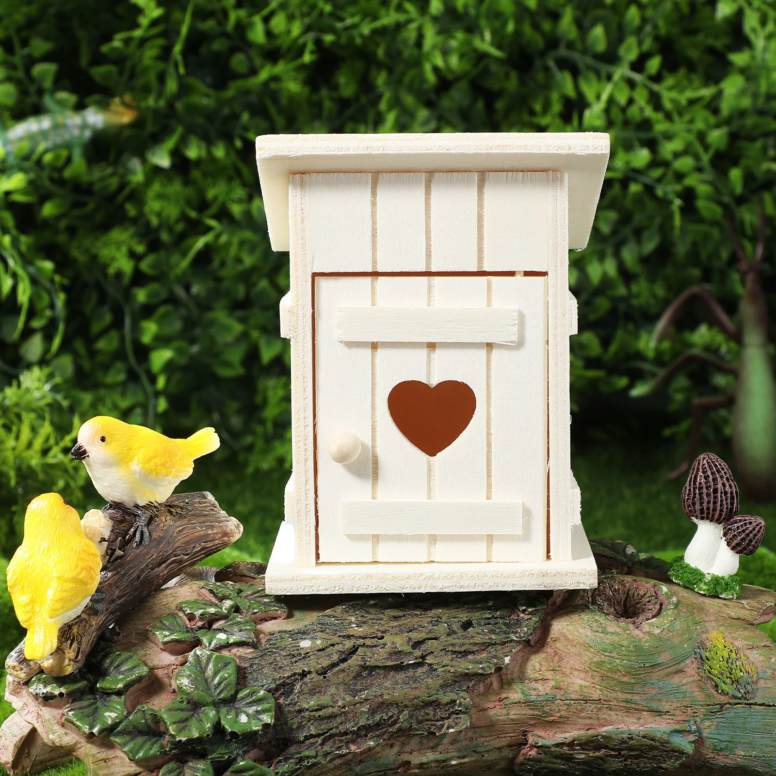 

Wooden Bird Nest Houses For Outside Unpainted Natural Small Sleeping Pet Birds Supplies Finch House Cage Parrot