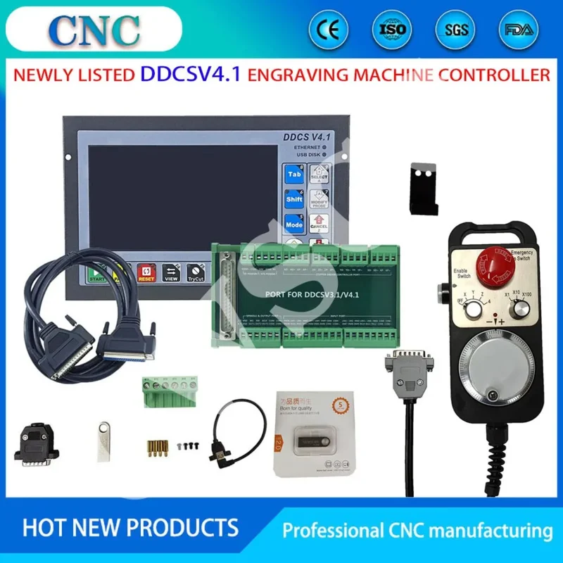 2022 New DDCSV4.1 CNC Motion Controller Engraving And Milling Machine Offline Control System Emergency Stop Electronic Handwheel