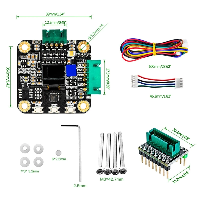 Controlador motor paso a paso DN59 SERVO42C PCBA placa 8 MOSFET para servo impresora 3D