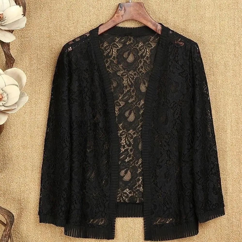 Short Outer Wear Multicolor Lace Shawl Breathable Short Tulle Shawl Sun Protection Clothing Women image 5