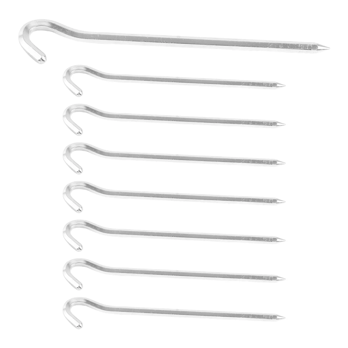 Tent Pegs 8 PCS 18cm Metal Heavy Duty Tent Hooks Aluminum Alloy Rust Free Camping Tent Ground Pegs