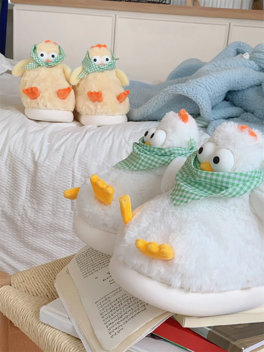 

Cute Chien Plu Cotton Slippers Women's Thin Strips Winter New Sle Home Moon oe Warm Comfortable Cartoon Sle Indoor