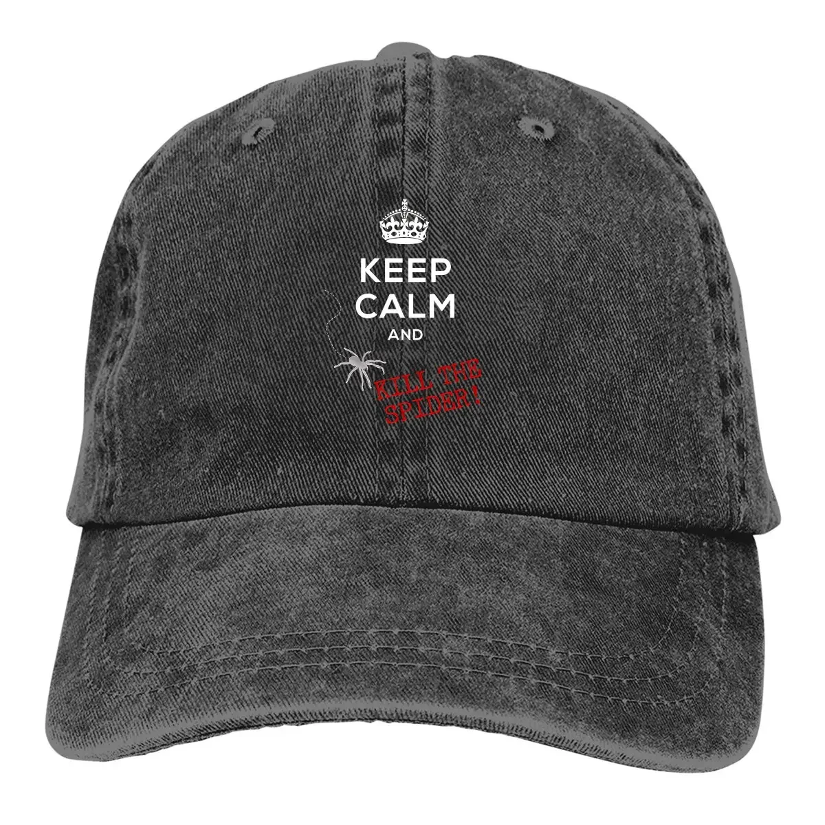 Keep Calm and Kill the Spider! Baseball Cap Men Hats Women Visor Protection Snapback Spiders Caps