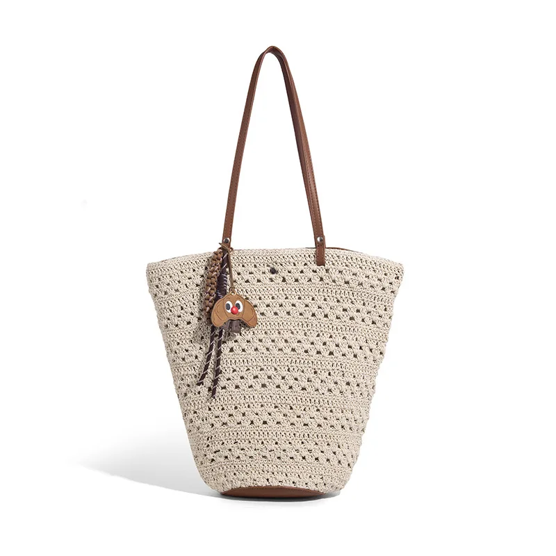 

Summer Straw Women Vegetable Basket Handbag Niche Design Female Underarm Bags Large Capacity Single Woven Shoulder Shopping Bag