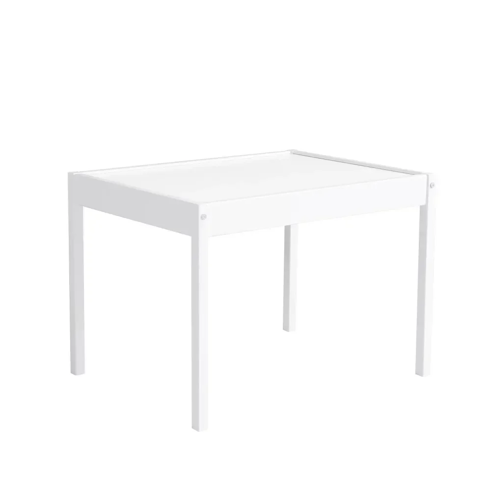 3-Piece Kiddy Table & Chair Kids Set, White