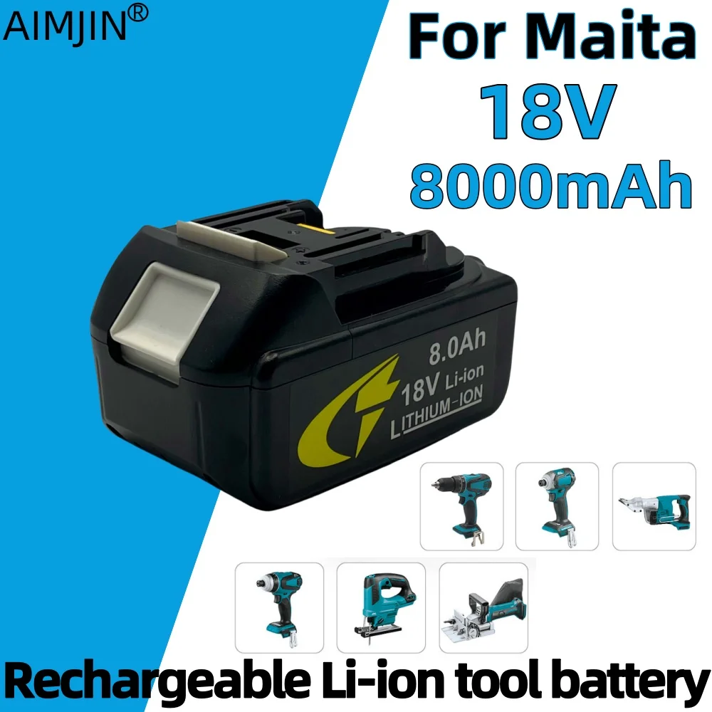 

For Makita LED charger rechargeable battery, 18V lithium-ion battery, 8000mAh , BL1840, BL1850, BL1830, BL1860, LXT400, novelty