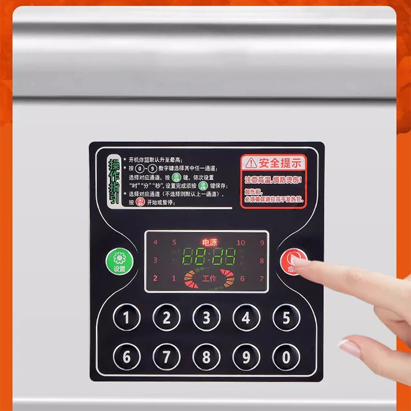 20l elektrische Friteuse kommerzielle intelligente automatische Hebe fritte use Friteuse Doppel zylinder große Kapazität gebratenes Huhn hacken Französisch