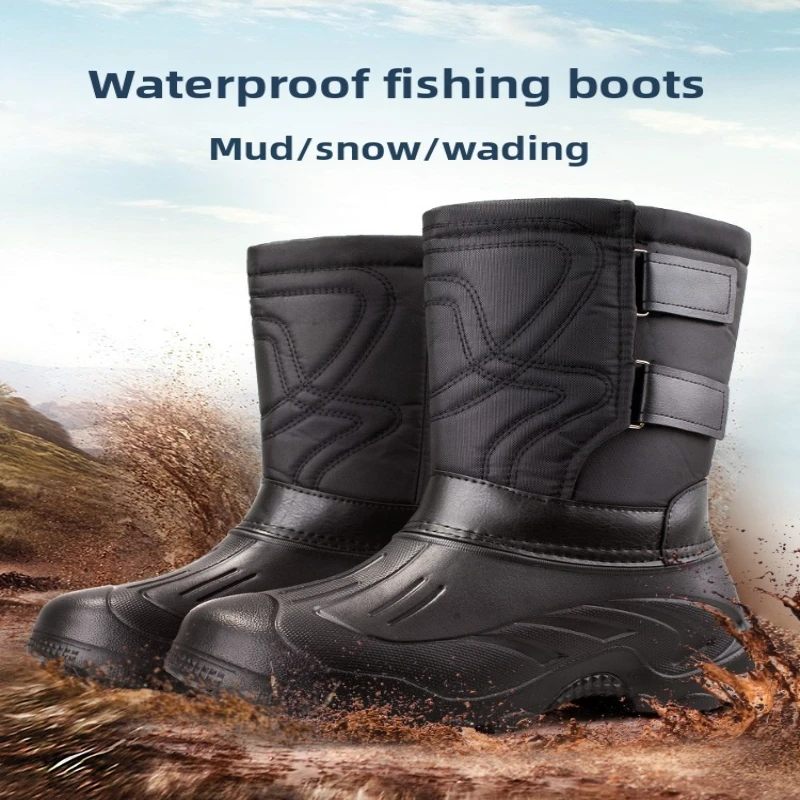 أحذية شتوية مقاومة للماء بالكامل من Unibody، أحذية مغامرة خارجية مناسبة لجميع الأحوال الجوية لصيد الأسماك والرحلات في حالات باردة شديدة #4