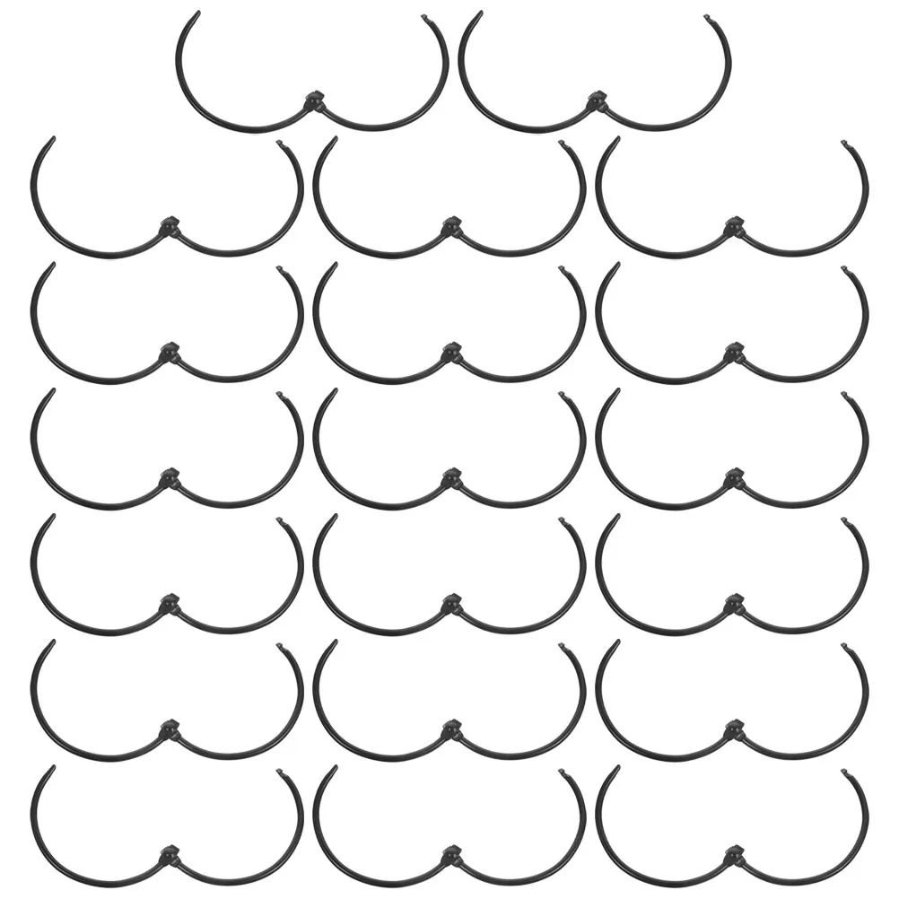 

20Pcs Shower Curtain Rings Metal Iron Round Simple Style Shower Hooks Hanging Rings for Bathroom Curtains Bath Curtain Hooks