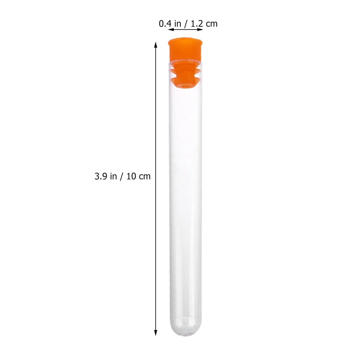 50Pcs Heavy Duty Clear Plastic Test Tubes Screw Cap Closure Ideal for Lab Experiment Storage Sample Bottles Travel Kit