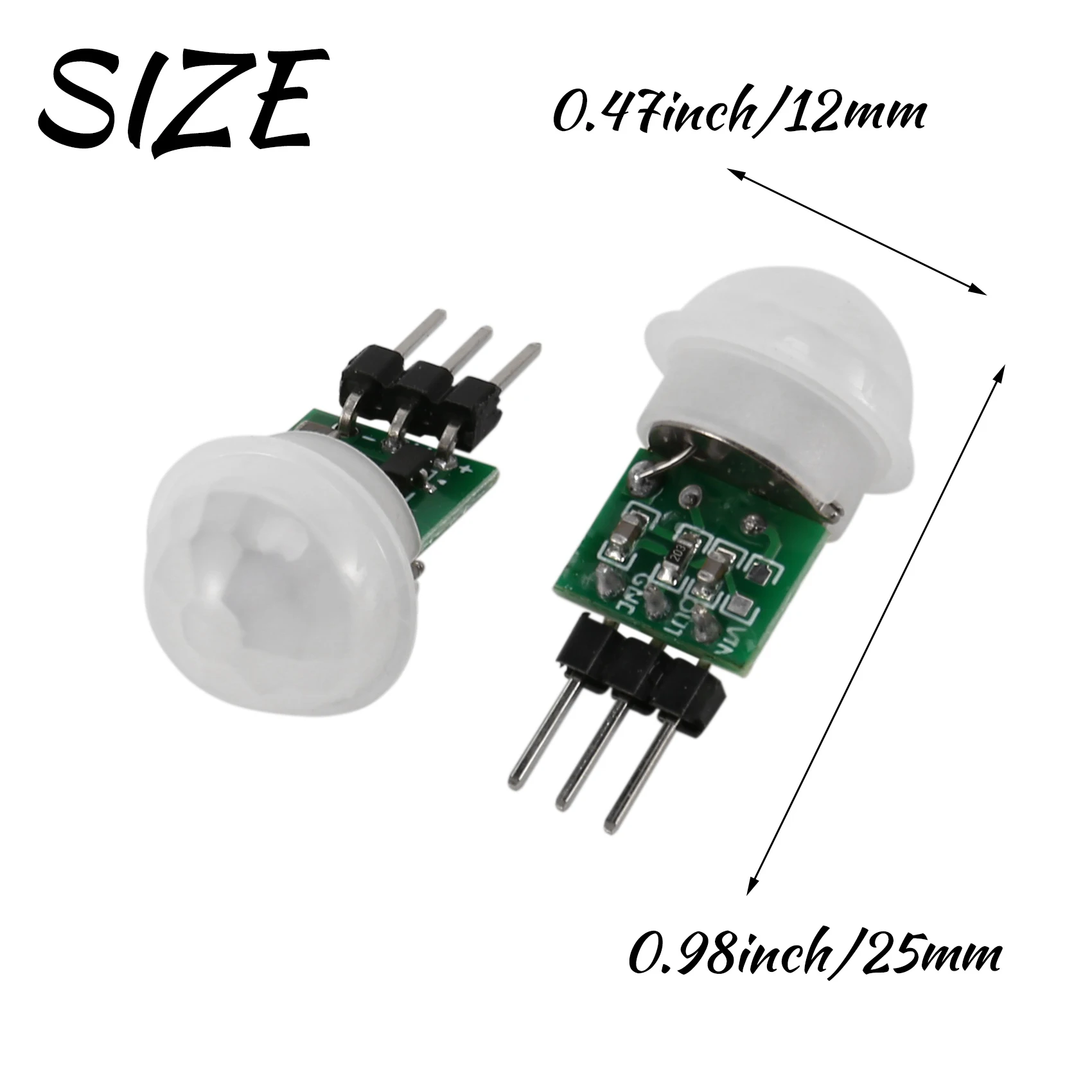 10Pcs AM312 Mini Human Sensor Module IR Pyroelectric Infrared PIR Motion Sensor Detector Modules DC 2.7V to 12V