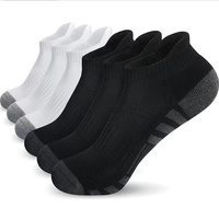 1/6/20/30 Pairs Ankle Athletic Running Socks Cushioned Cotton Breathable Low Cut Sports Tab Socks For Men And Women