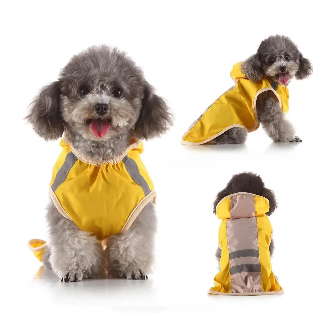 

Dog Rain Jacket Useful Labrador Reflective Rain Cape Jumpsuit Breathable Puppy Poncho