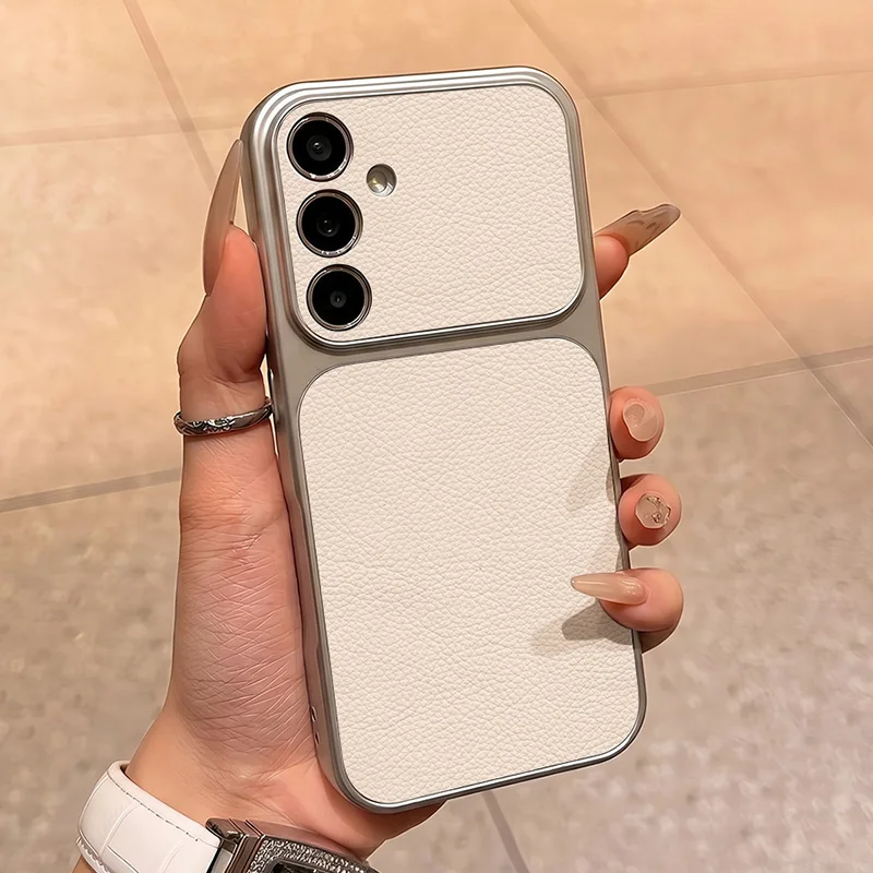 Case For Samsung S26 Ultra A57 A37 S25 S24 S23 Luxury Lychee Leather Soft Shockproof Case Galaxy A56 A35 A27 A26 A17 A07 Covers