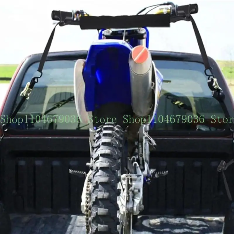 652F Motorcycle Handlebar Securing Accessory Strap with 32 Inch Handlebar Reference for Single Strap Storage, Parking and