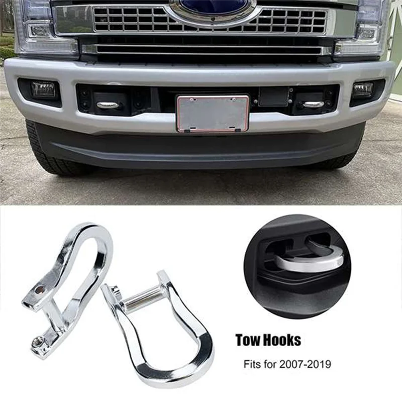 

N26R-1 Pair Front Tow Hooks For GMC Silverado Sierra 1500 2007-2019 84072462