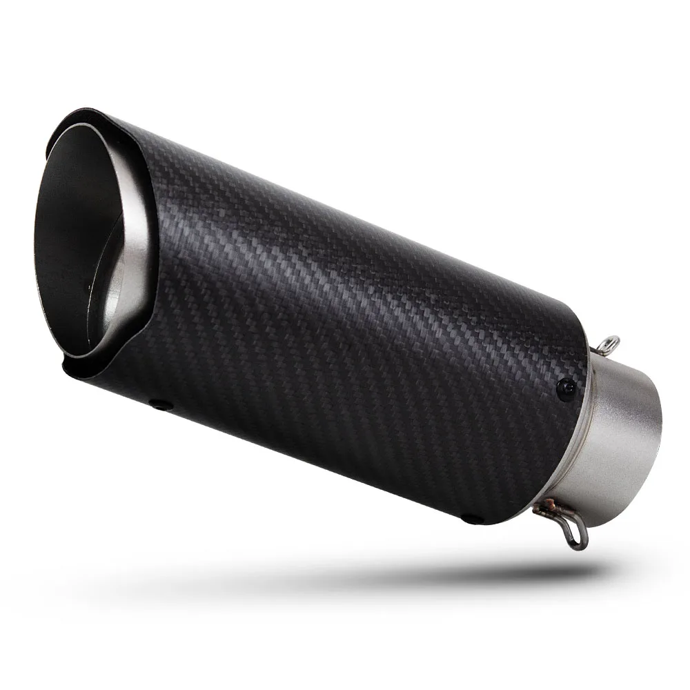 

Universal 60MM Motorcycle Exhaust Carbon Muffler For GSX8R Ninja650 Panigale V4 CB750 MT10SP R1M F900R 675SR DUKE790