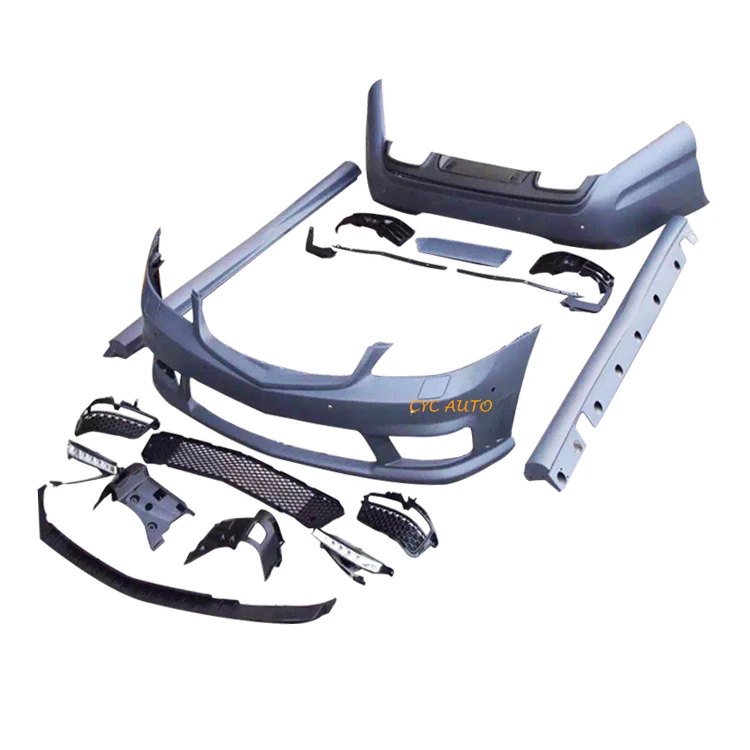 Kits de corpo para mercedes benz s-class w221 atualização s65 amg bodykit difusor de grade de para-choque dianteiro 2006 2013