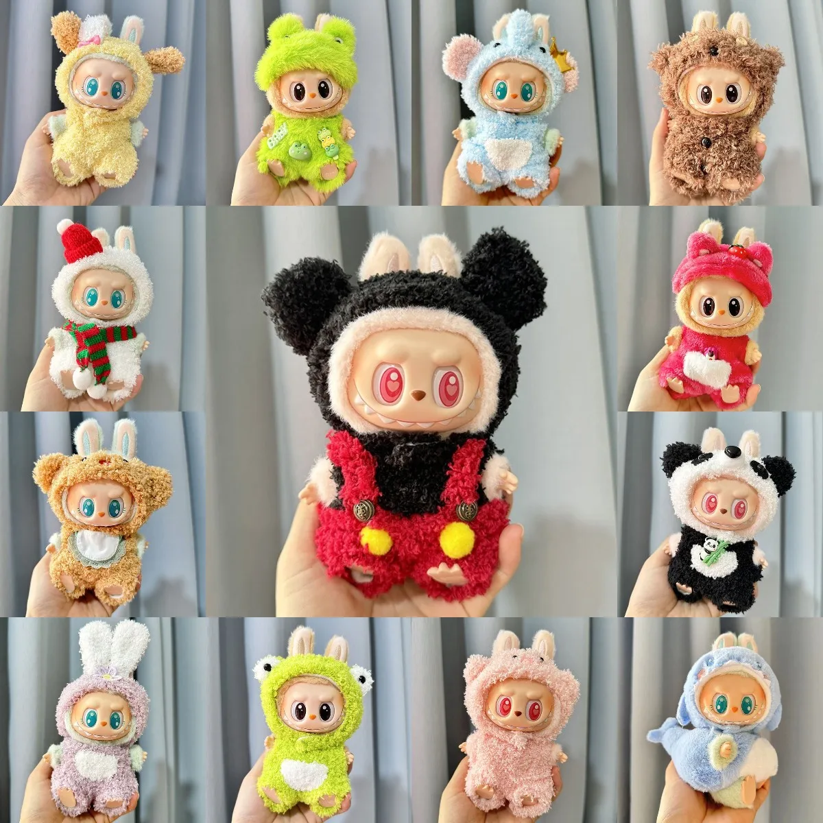 37 model pakaian boneka mewah Mini lucu aksesoris pakaian Korea Kpop Exo Labubu II boneka idola Jumpsuit pakaian pesta duduk