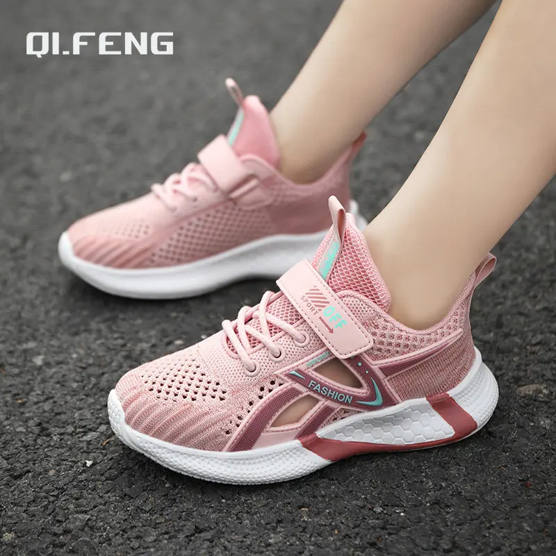 

New Children's Fashion Sports Shoes Mesh Hollow Breathable Comfortable Sneaker Boys Girls Outdoor Lightweight Running Footwear