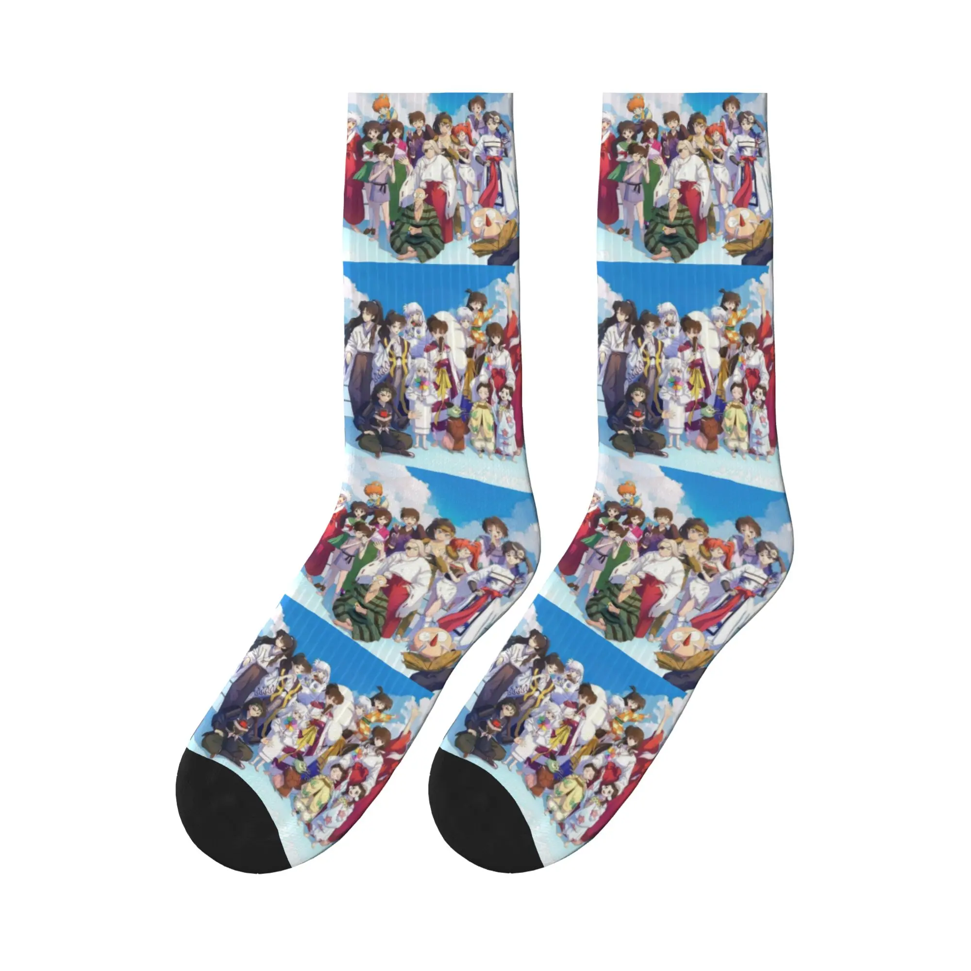 

Inuyasha Anime Sports Socks Sweat Absorbing Stockings All Season Long Socks for Unisex Christmas Gifts