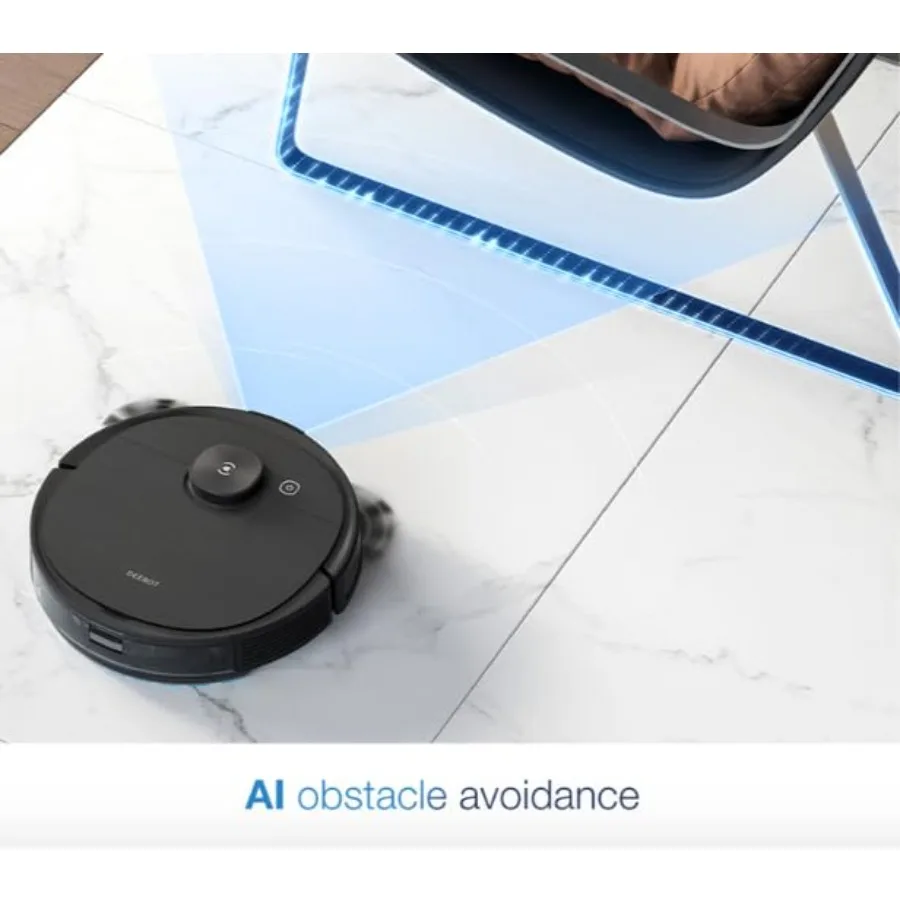 T8 AIVI Vacuum & Mop Robot with Advanced Laser Mapping and AI Object Recognition & Avoidance - Black(Renewed)