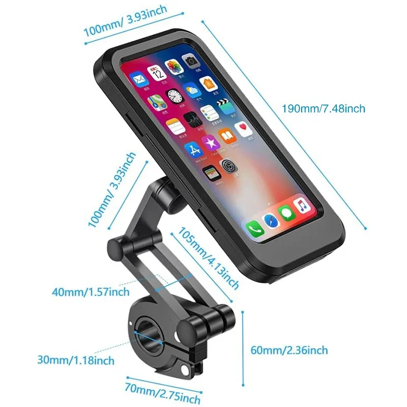 新型ユニバーサル自転車GPS 360 ° 旋回式防水バイク用携帯電話ホルダー 磁気調整式バイク用携帯電話ホルダー