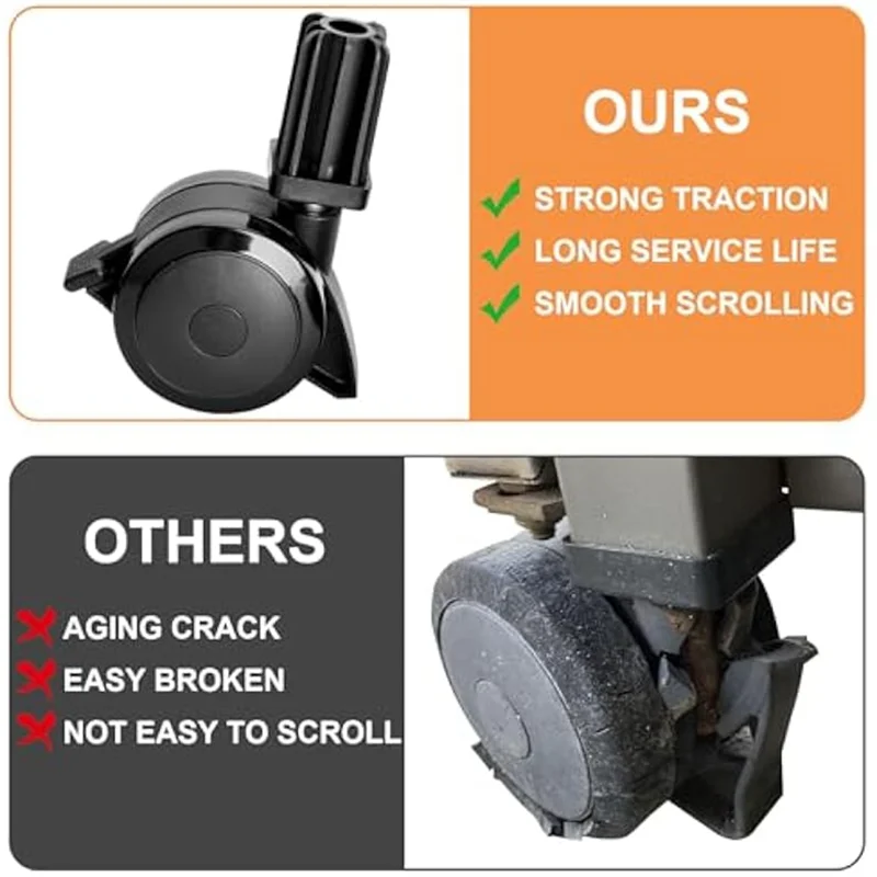 قفل العجلات إدراج 70360 (2 قطعة) لأجزاء الشواية ويبر جينيسيس 300-ل ويبر جينيسيس E310 E320 S330 ، عجلة الشواء #6