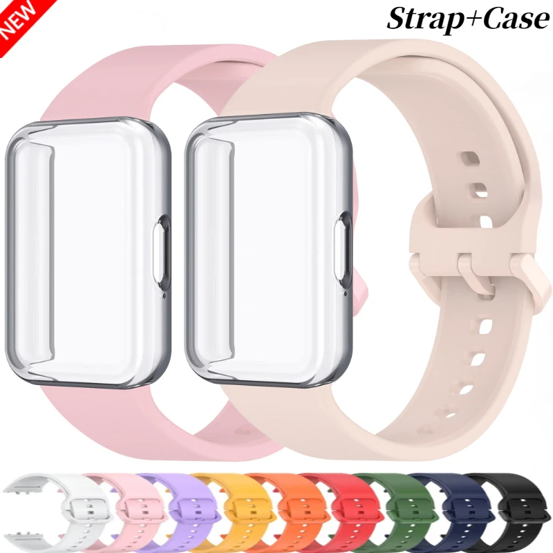 Silicone Strap+Case Kit For Samsung Galaxy Fit 3 Band Wristband For Samsung Galaxy Fit 3 Protective Shell Accessories Bracelet