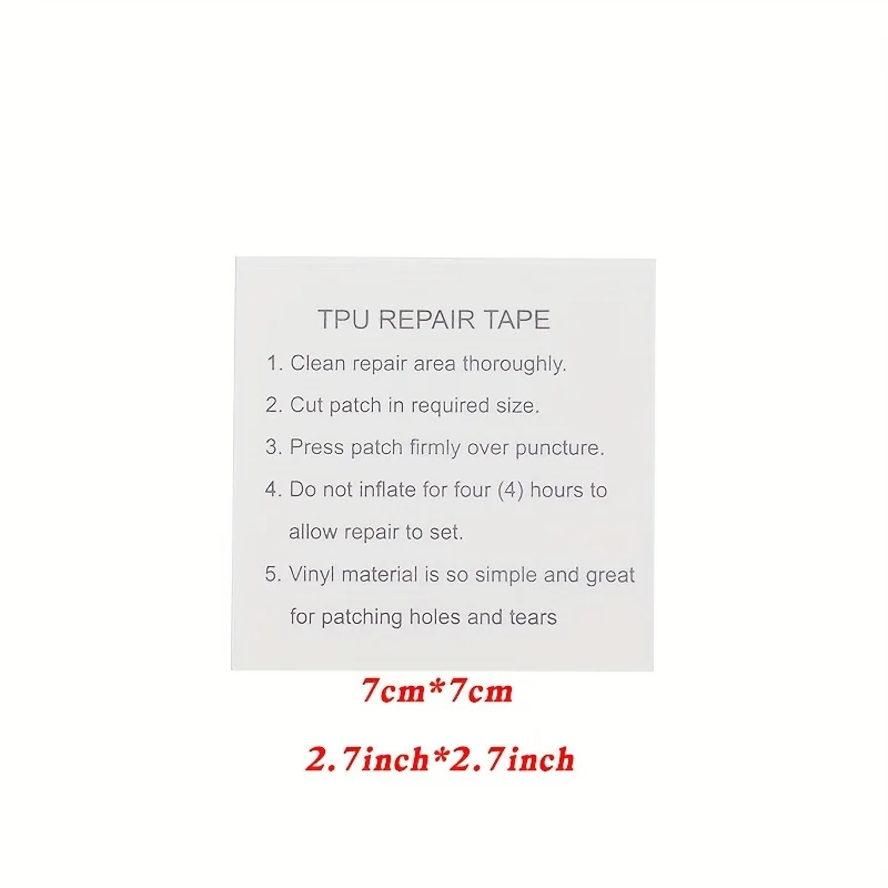 5/10Pcs Outdoor Tool Waterproof TPU Sticker Transparent Patch Repair Kit For Air Mattress, Swimming Ring, Tent, Canvas Canopy image 2