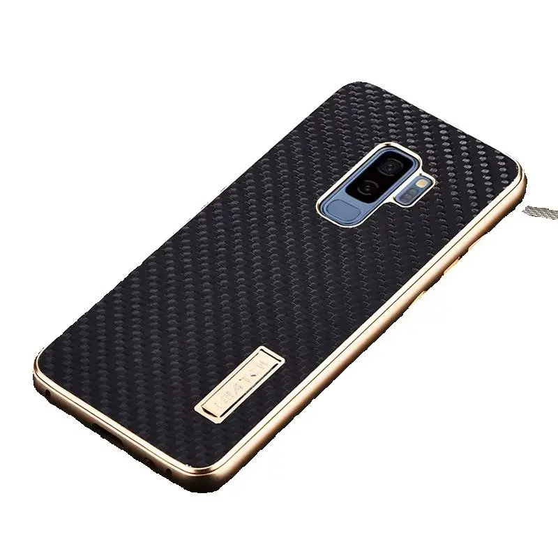 Luxury Brand Case For Samsung Galaxy S8 Plus G9550 Aluminum Metal Bumper Carbon Fiber Hard Back Cover Phone Protective Case