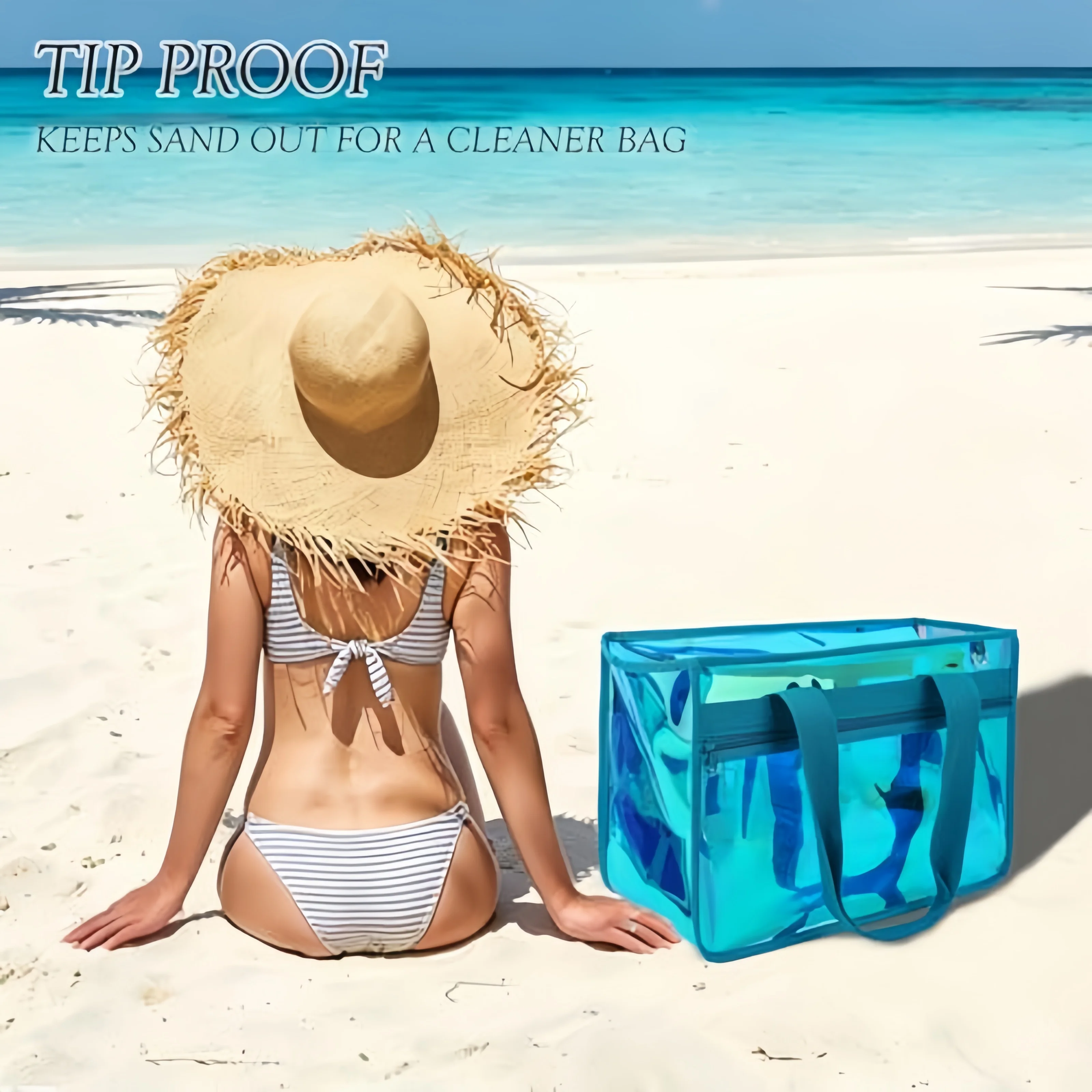 Iridescent Clear Beach Bags Wa - Jelly Bag Clear Pvc ulasan dan harga
