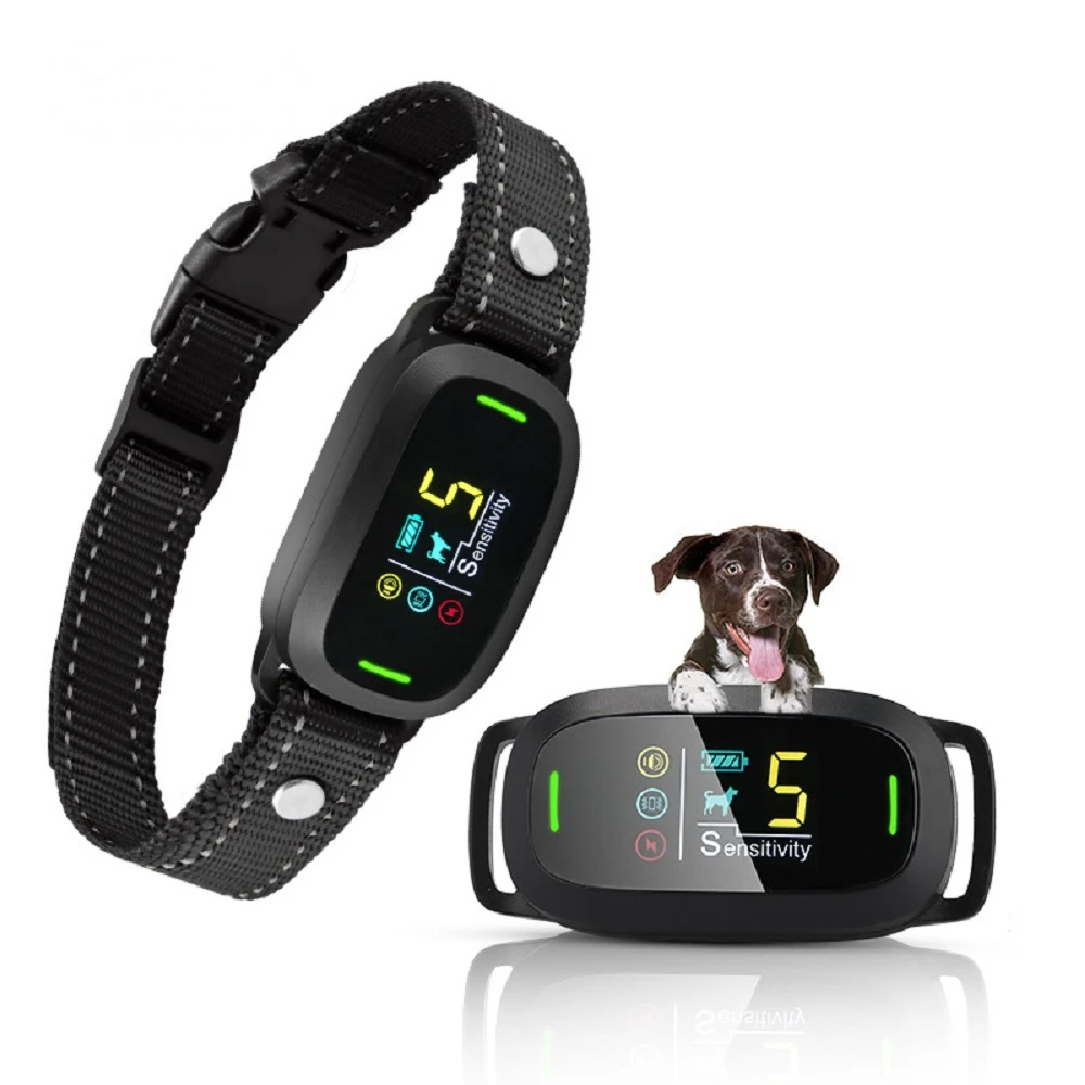 

Dog Training Stop Barking Collar with LCD Display Barking Control Electric Shock Vibrate Beep Sound Rechargeable Collar for Dogs