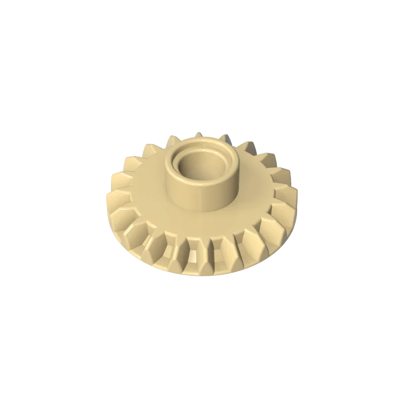 고브릭스 1개 87407 기어 20T 베벨 부품 핀홀 포함 검정색 단색 모델 빌딩 블록 어린이 장난감 호환