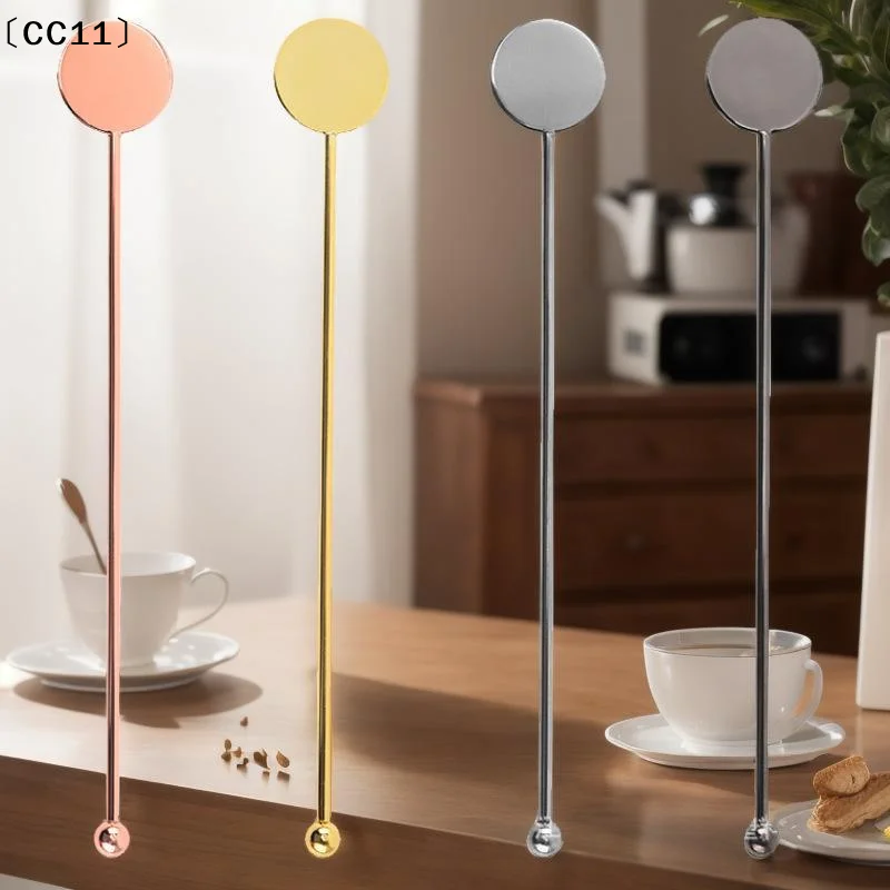 High-Grade 304 Stainless Steel Stirring Sticks Elegant Swizzle Rods For Cocktails Coffee Bar Restaurant Milk Tea Mixing〔CC11〕