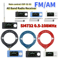 SI4732 0.5-108mhz Portable Radio 1.9inch IPS Screen Pocket Mini Radio LSB USB AM FM All Band Radio Receiver HF SW MW VHF Radio