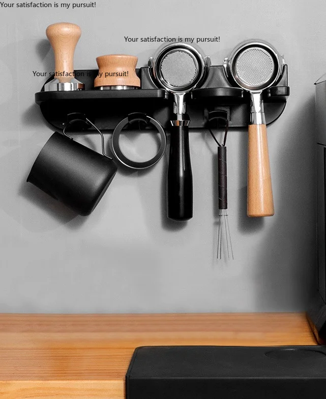 for Portafilter Tamper Distributor Bar Use No Drill Coffee Accessory Wall Rack Storage Holder