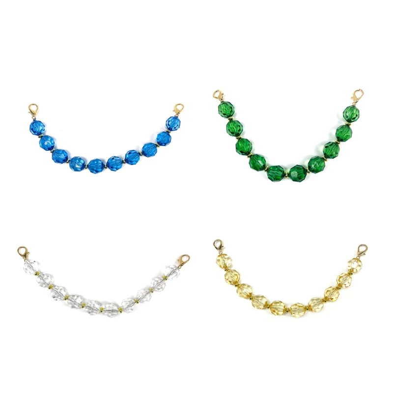 11in Replacement Chains for Handbag Lady Purse DIY Handicraft Bags Translucent Bead Chains Short Straps DIY Accessories