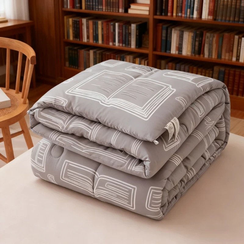 Soybean Fiber Comforter All Season Warm Winter Thick Quilt for Adults Twin Full Size Bedding Shrink Proof Dorm Hotel Home Use