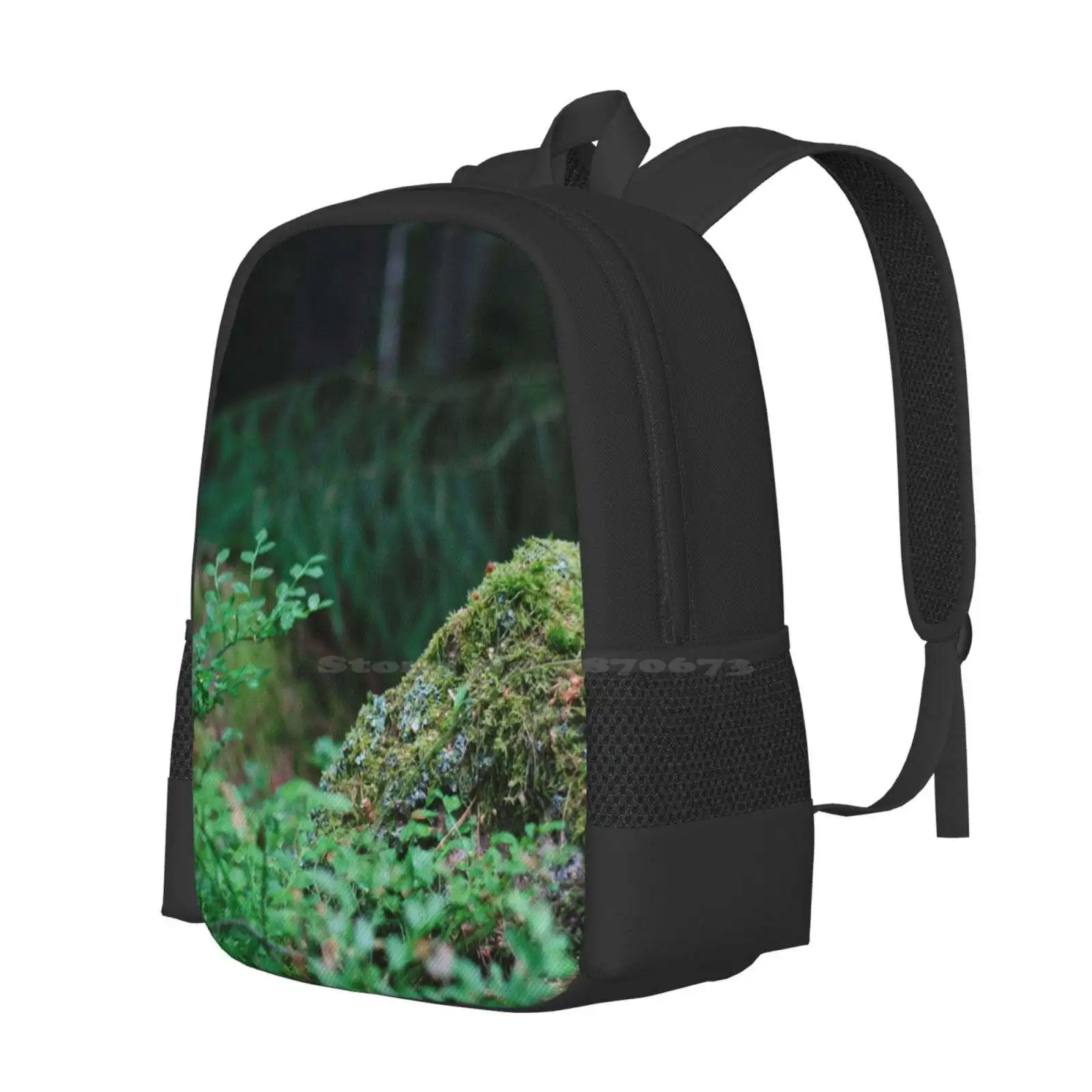 Moss Hot Sale Schoolbag Backpack Fashion Bags Moss Lichen Uppsala Sweden Nature Detail Minimal Green