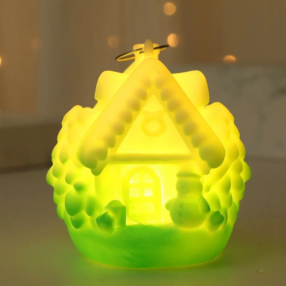 Vinyl Santa Claus Night Light Luminous Glowing Christmas Tree Desktop Lamp Mini Santa Claus Christmas Desktop Ornaments