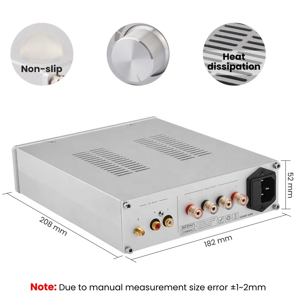 

2025 hot sale BRZHIFI Hot Sale 3255-A BT 5.0 300WX2 High Power Audio Digital Amplifier Audiophile 2.0 Stereo Bass Adjust Home Th