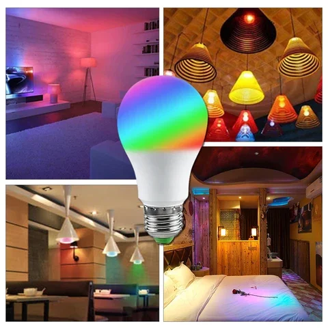 

Dimmable E27 LED Bulb with Remote Control, Smart Lighting, Memory Function, 5W, 10W, 15W, RGB, RGBW, RGBWW, Color Change, 85-265