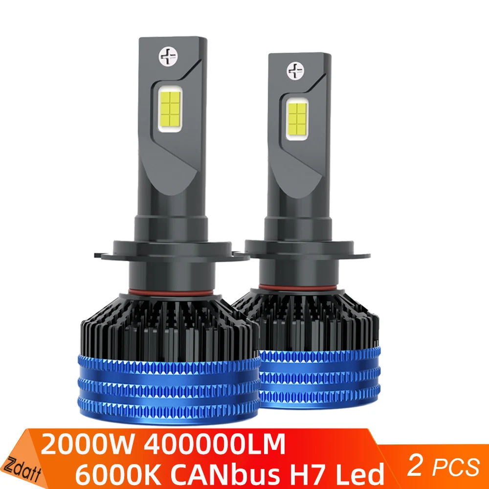 

h7led Auto LED Headlights 2000W 400000LM H4 H7 H11 Led Bulb Canbus H8 HB3 HB4 9005 9006 6000k 12V Power Car Headlamp Light