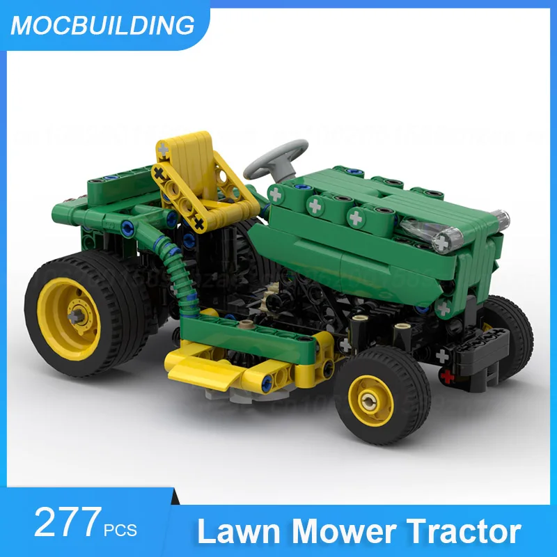 

MOC Building Blocks Lawn Mower Tractor Model DIY Assemble Bricks Educational Creative Display Collection Toys Xmas Gifts 277PCS