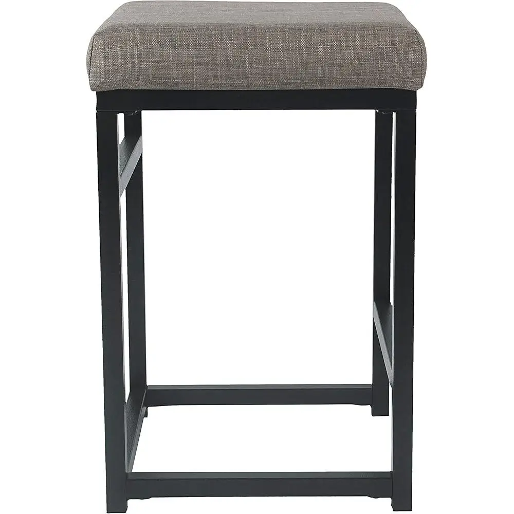 Modern Backless 24 Inch Counter Stool Metal Frame Kitchen Bar Stools Comfortable Furniture Dining Room Counter Height Decor