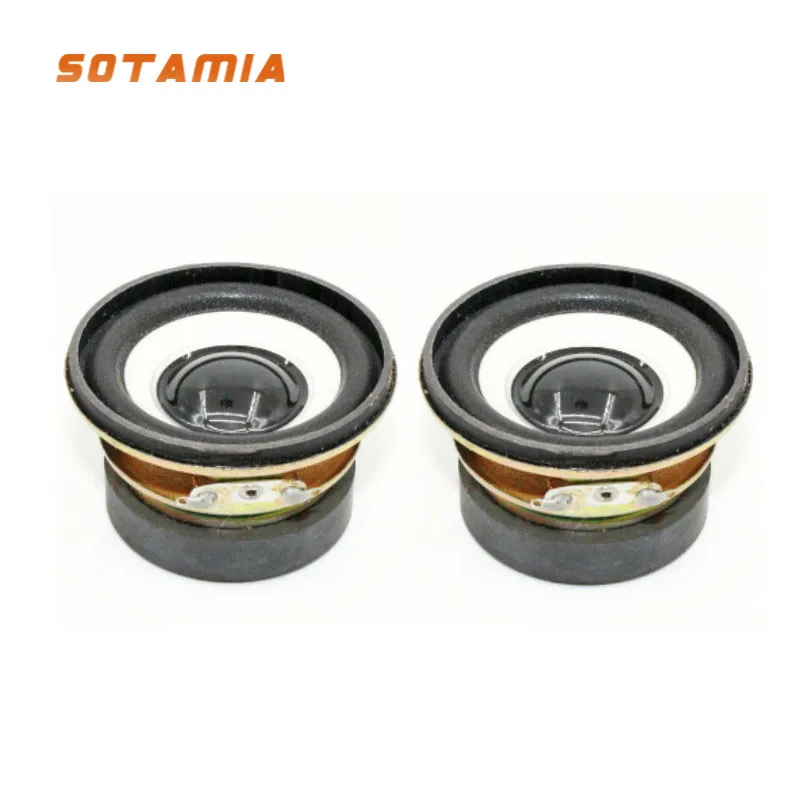 SOTAMIA 2Pcs 52mm Audio Portable Full Range Speakers Column 4 Ohm 3W Mini DIY Sound Speaker Loudspeaker For Sound System