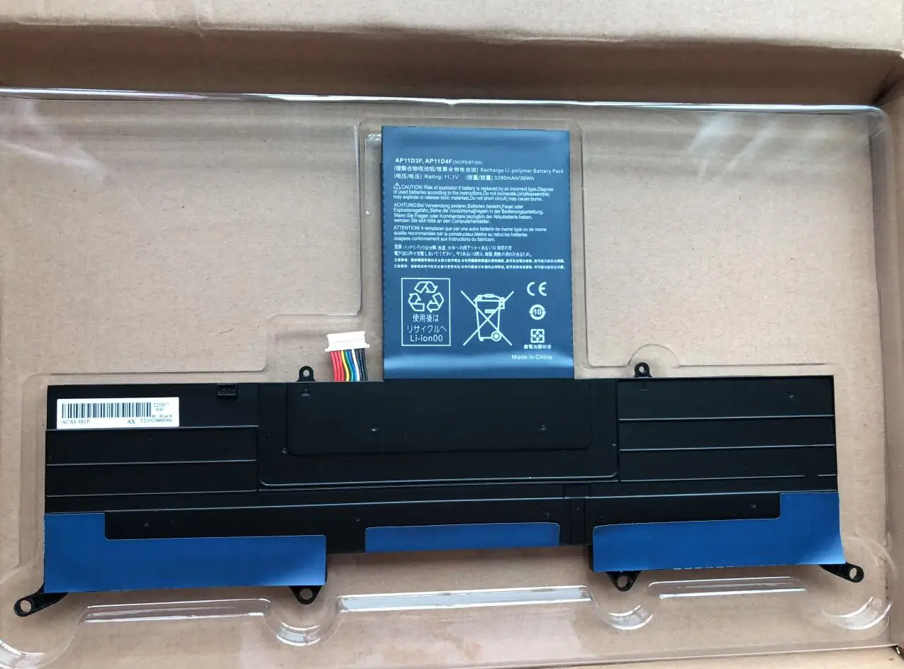 Seagullstar bateria do notebook para acer aspire s3 S3-951 S3-951-2464G24iss S3-951-6464 S3-951-6646 bateria do portátil ap11d3f ap11d4f