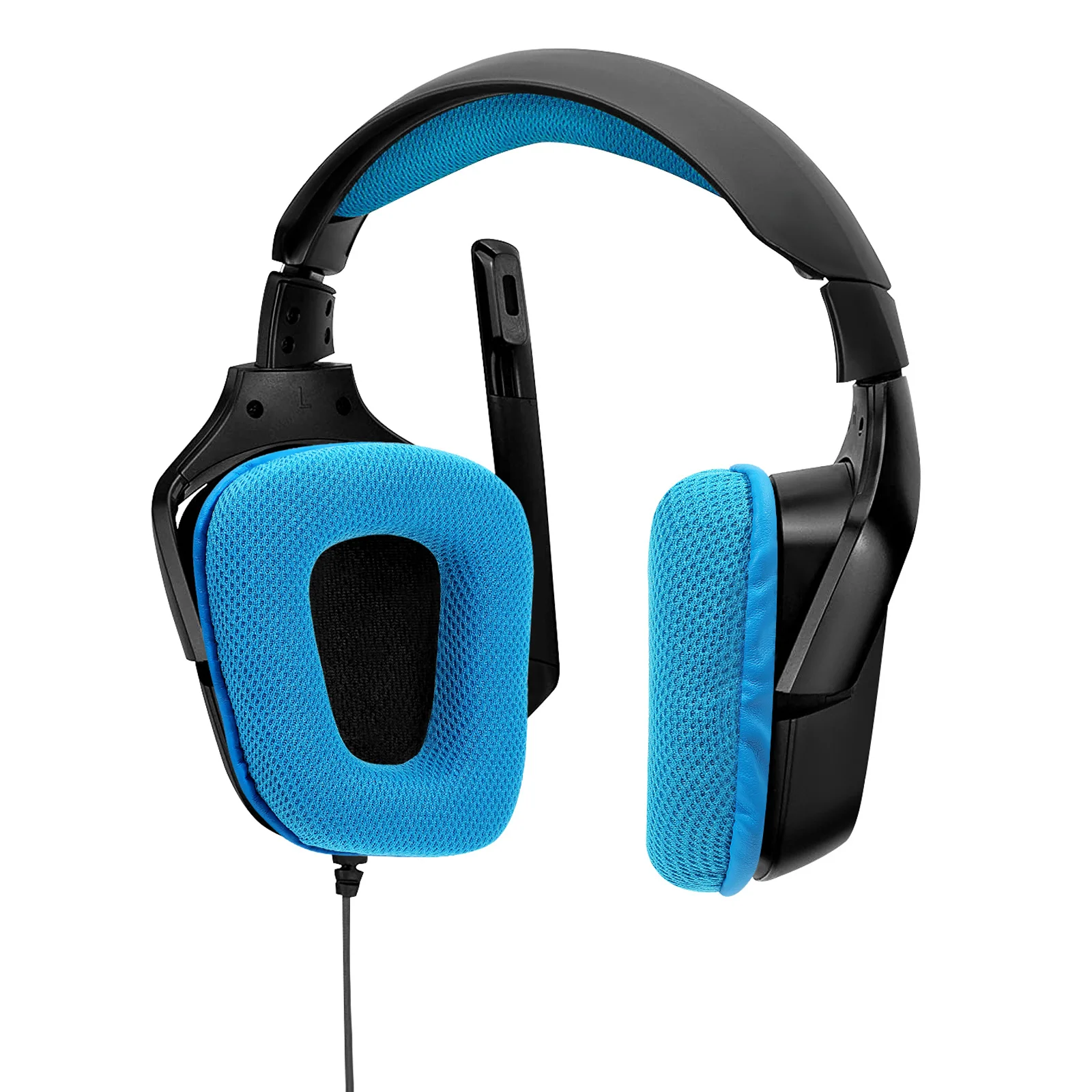 

Pair Headphone Ear Pads Replacement Set Soft Foam Polyester Mesh Headband Cushion Pad Compatible G430 G930 Headphones Boost