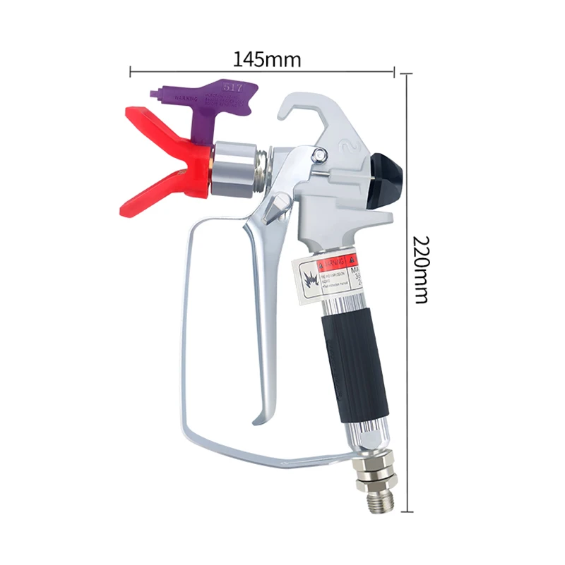 Hochdruck-Airless-Spritzpistole mit Spitzens chutz 517 Düsens pitze und Filter für Airless-Farb spritz geräte Maximaler Druck 3600 psi